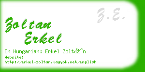 zoltan erkel business card